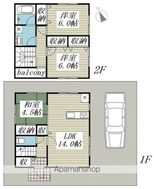 Ｋ’Ｓヴィレッジ笹川　Ｂ[3LDK/78.66m2]の間取図