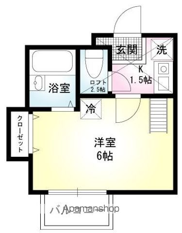 【横浜市神奈川区白幡仲町のアパートの間取り】