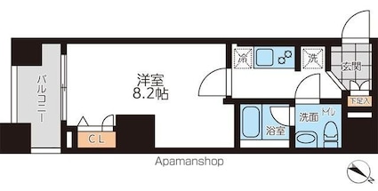 ＧＲＡＮ　ＰＡＳＥＯ本駒込[1K/26.65m2]の間取図