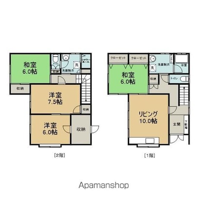 金沢２丁目５－９貸家[4LDK/103.94m2]の間取図
