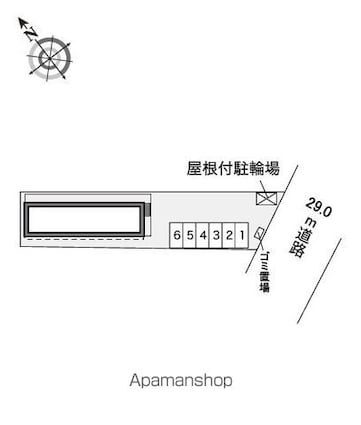 レオパレス山路[1K/20.28m2]の配置図