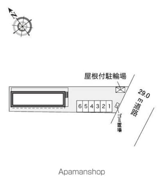 和歌山県和歌山市平井[1K/20.28m2]の配置図