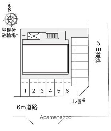 レオパレス富士見台[1K/22.35m2]の配置図