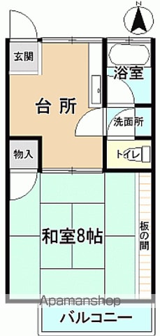 愛谷マンション1・2の間取り写真