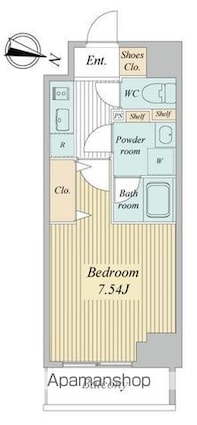 トゥールタ春日町[1K/25.18m2]の間取図