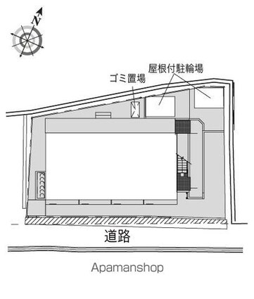 レオパレスミーティア[1K/20.28m2]の配置図