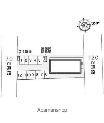 レオパレスＬＯ　ＳＣＡＬＯⅡ[1K/22.35m2]の配置図