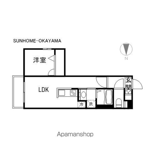 月光 岡山駅西口弐番館の間取り写真