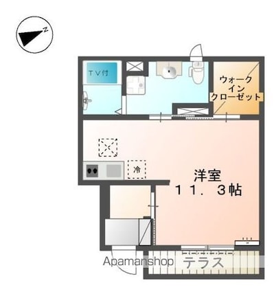アジャートくろだ[1R/32.16m2]の間取図
