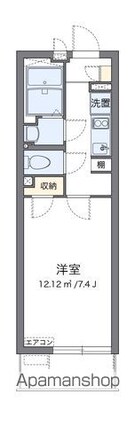 クレイノフルブルーム[1K/23.3m2]の間取図