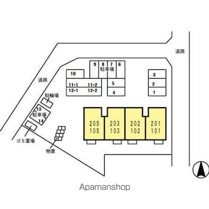 ＫＮＫＳ　アルコバレーノ[1LDK/48.44m2]の配置図