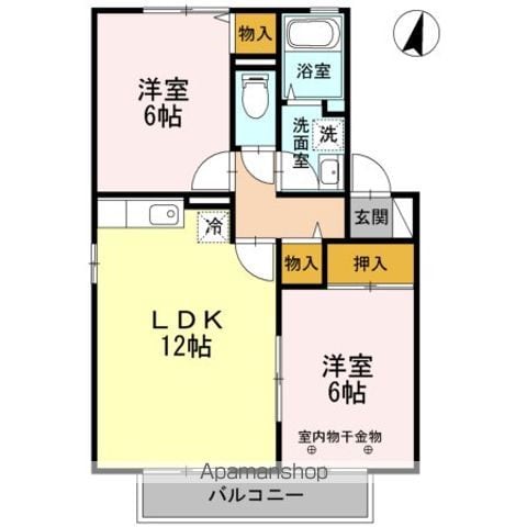 エスポワール笹本 Dの間取り写真