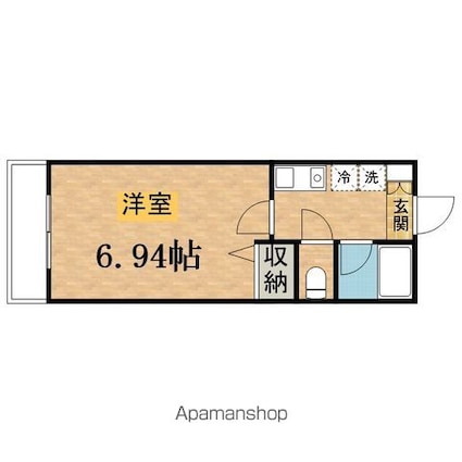 ダコタハウス[1K/20.99m2]の間取図