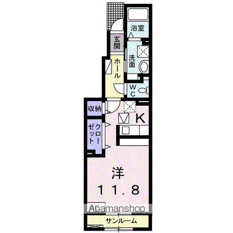 羽島郡岐南町徳田西のアパートの間取り