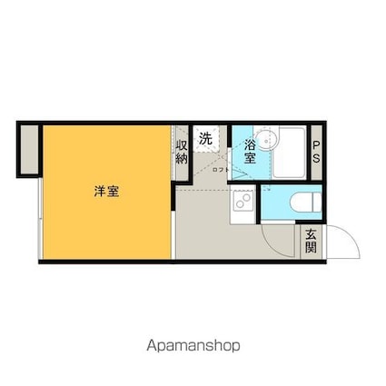 レオパレス八幡[1K/21.06m2]の間取図