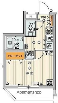 スカイコート練馬壱番館[1K/21.65m2]の間取図