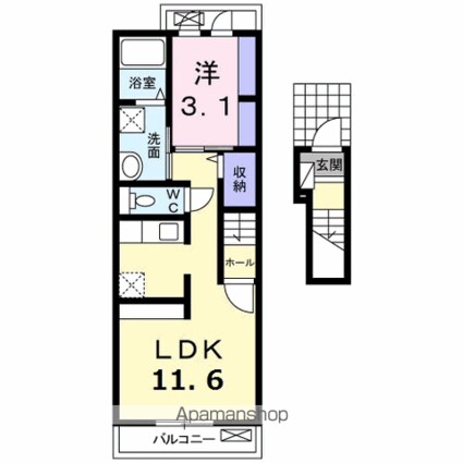 コモド・カサ・ミラ[1LDK/40.09m2]の間取図