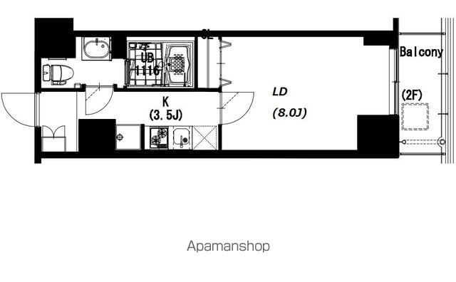エスティメゾン押上[1K/26.28m2]の間取図