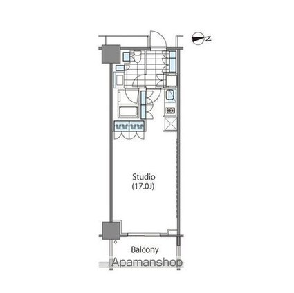 コンフォリア新宿イーストサイドタワー[1R/41.23m2]の間取図