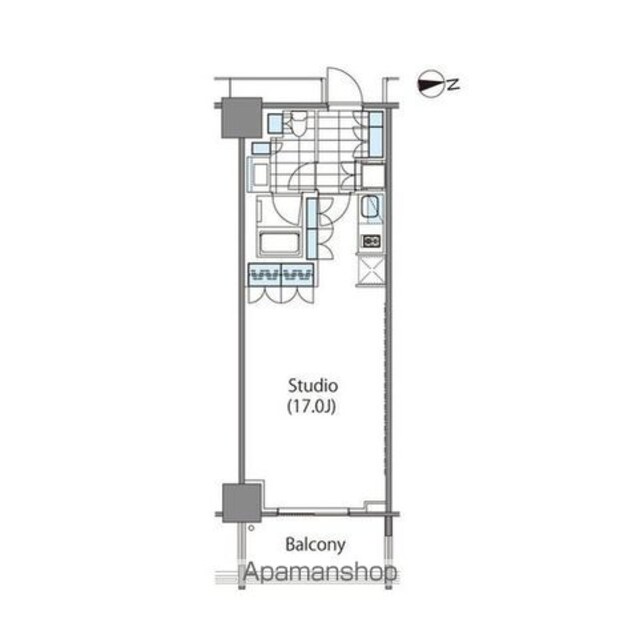 コンフォリア新宿イーストサイドタワー[1R/41.23m2]の間取図