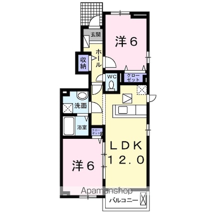 サンライズ　トキワ[2LDK/53.22m2]の間取図