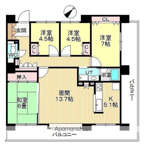 ヴェルドミール桑園壱番館の間取り写真