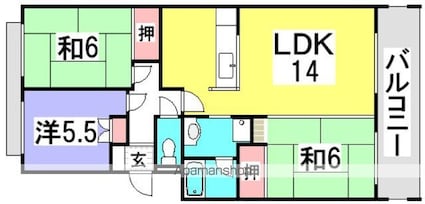 アネックス井口[3LDK/71.22m2]の間取図