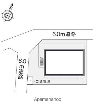レオパレスアビィロード烏山[1K/20.28m2]の配置図