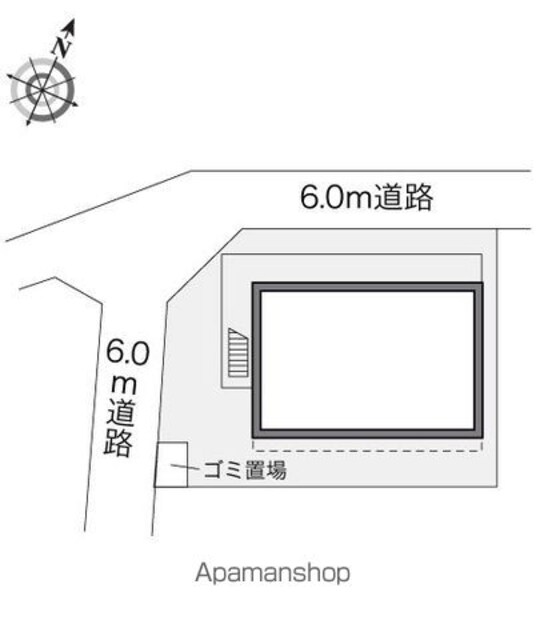 レオパレスアビィロード烏山[1K/20.28m2]の配置図