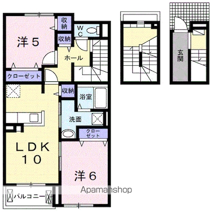 和歌山県和歌山市木ノ本[2LDK/66.84m2]の間取図
