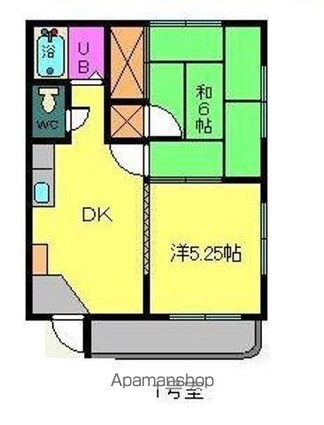 メゾンクレール[2DK/36.45m2]の間取図