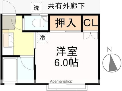 ＢＯＮハイツ[1K/19m2]の間取図