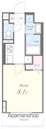 カリーノ鳥越[1K/27.96m2]の間取図