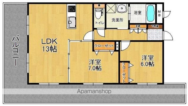 サンロージュ薬院駅前の間取り写真