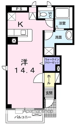 アヴァン　パルク　Ｎ[1K/37.72m2]の間取図