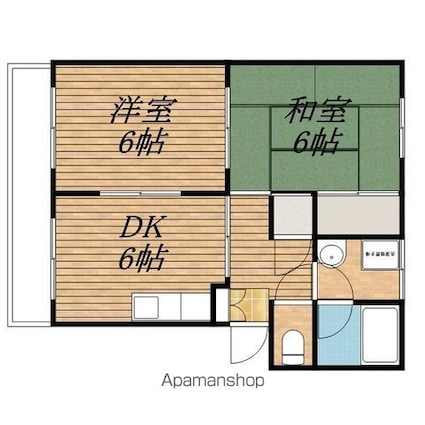 畑田[2DK/43m2]の間取図