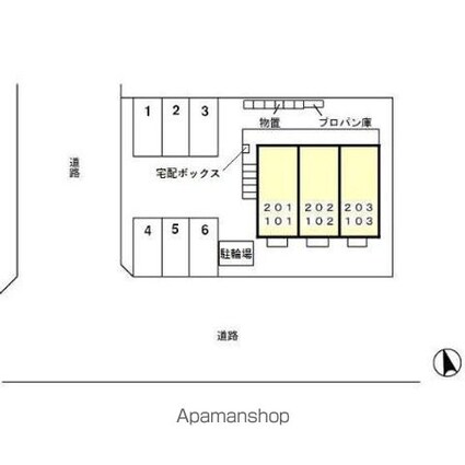 エザンスＴＨ[1R/30.03m2]の配置図