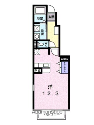 アンジュベリーＡ[1R/33.15m2]の間取図