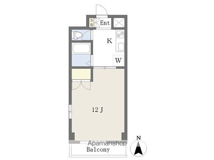 千鶴興産ビル[1K/28m2]の間取図