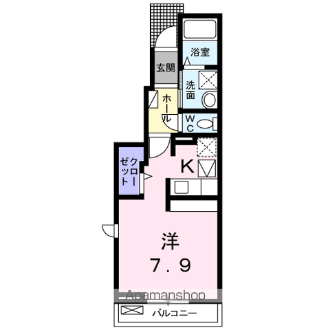 【日野市日野本町のアパートの間取り】