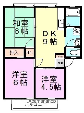 江原台第一原コーポの間取り写真