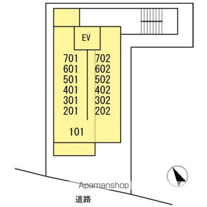 Ｐｏｌａｒｉｓ[1K/26.32m2]の配置図