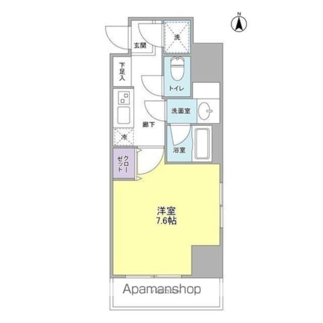テラス王子[1K/25.98m2]の間取図