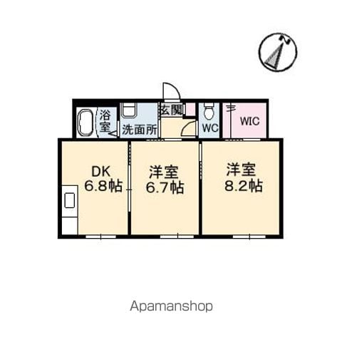 山陽本線 西条駅 徒歩53分 2階建 築19年の間取り写真