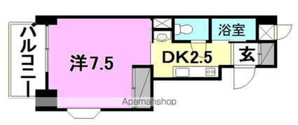 イシマルアークビル[1K/22.8m2]の間取図