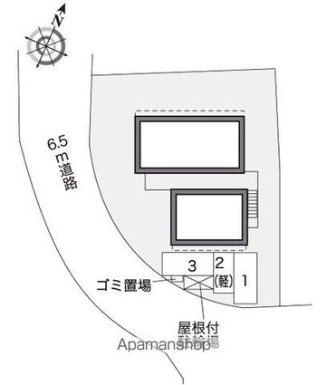 レオパレス東戸塚クリエ[1K/19.87m2]の配置図