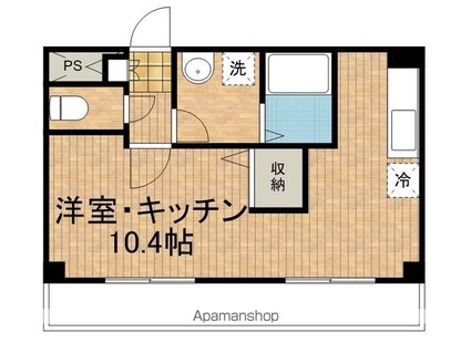 ディアコート東尾久[1R/25.09m2]の間取図