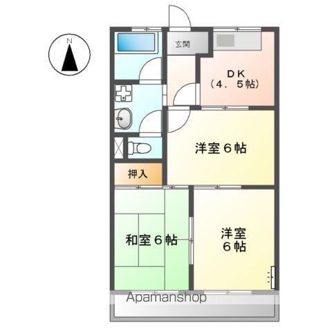 アーバンヒルズＴ２の間取り