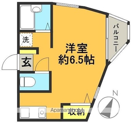 東京都世田谷区松原５丁目[1R/20.65m2]の間取図
