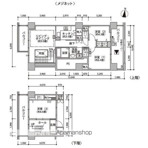 東雲キャナルコートＣＯＤＡＮ２０号棟の間取り